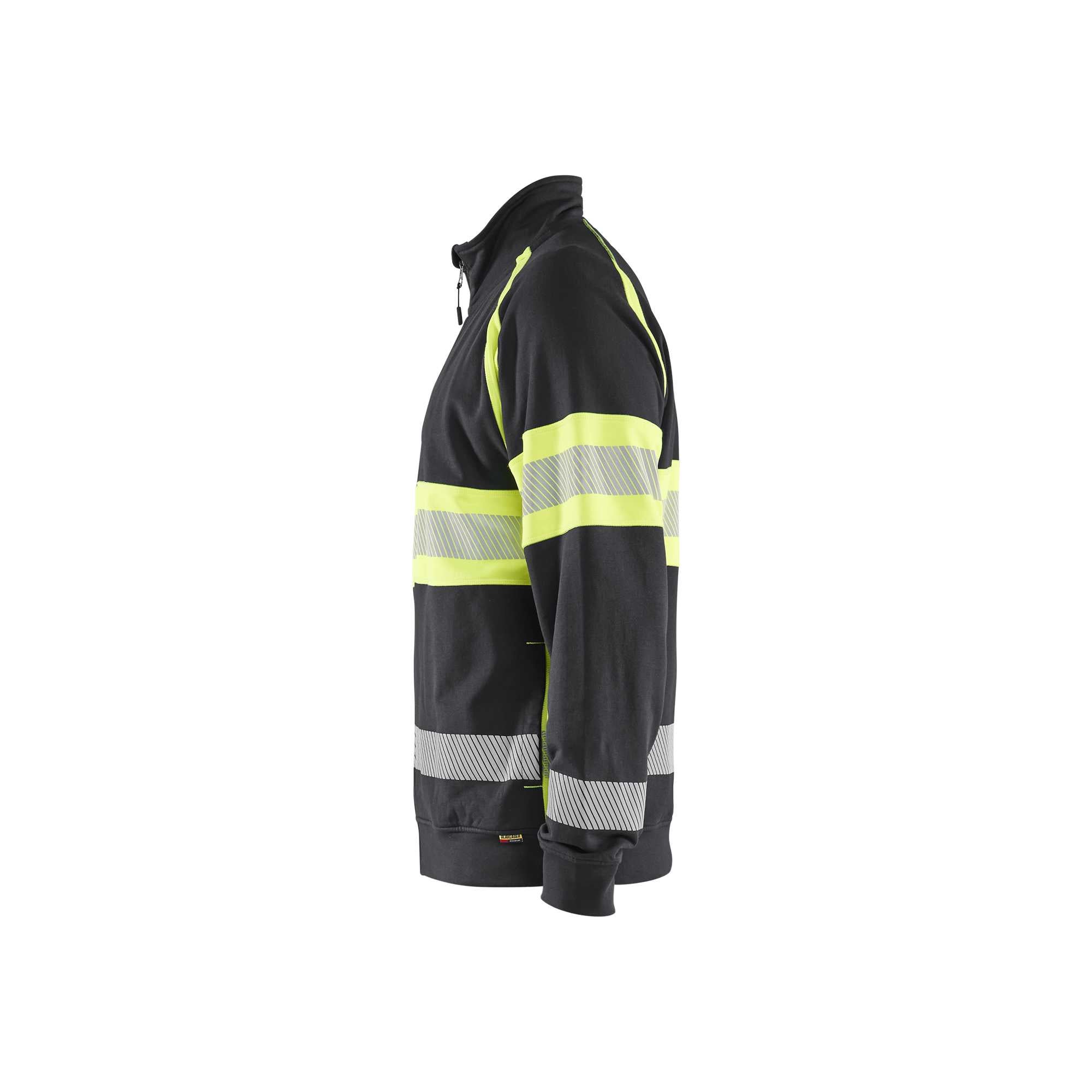 BLAKLADER 35511158 Hi Vis Sweater Hi Vis Reflective Full-zip Work Sweatshirt MEN - 100% Cotton